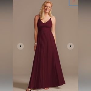 David’s Bridal F20052 Wine Dress Size 14